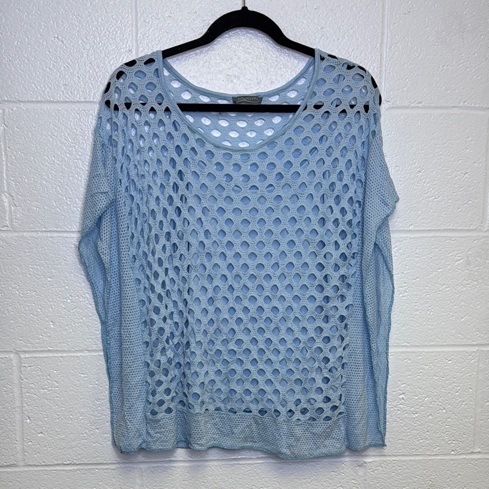 Aquavita Light Blue Mesh Top